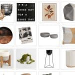 grid of home decor products with text overlay that says modern boho decor from world market under $100