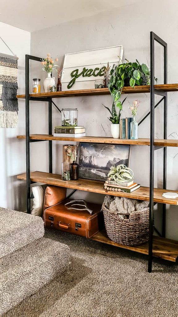 Boho Style Spring Bookshelf Decor Making Manzanita