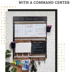 Customizable family command center with text overlay that says take control of your family's schedule with a command center