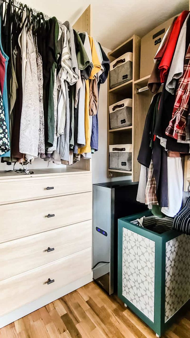 Master Bedroom Closet Reveal – L Shaped Closet Design