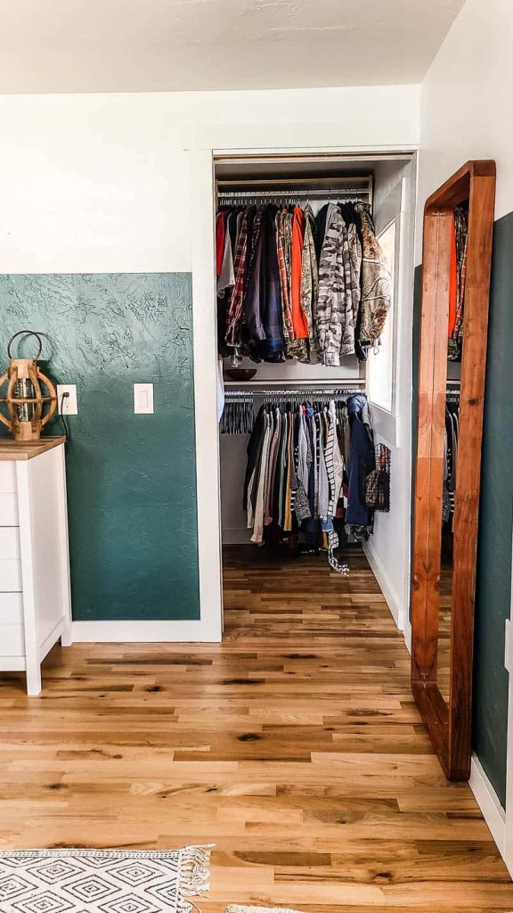 walk in closet with pocket door