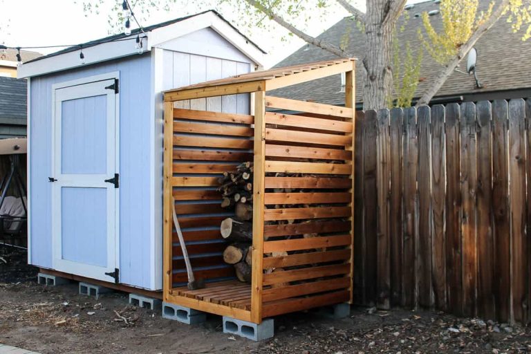 DIY Firewood Rack with Roof (FREE Woodworking Plans!)