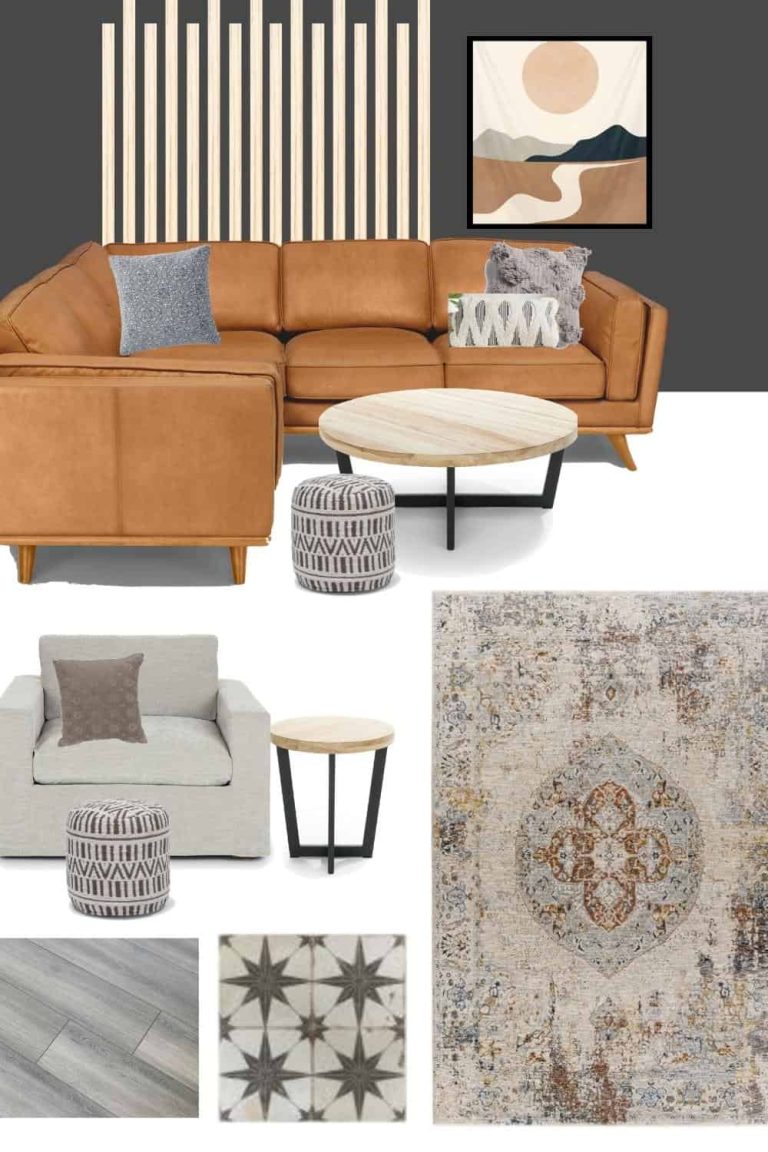Modern Bohemian Living Room Mood Board & Layout (Our Next Renovation!)