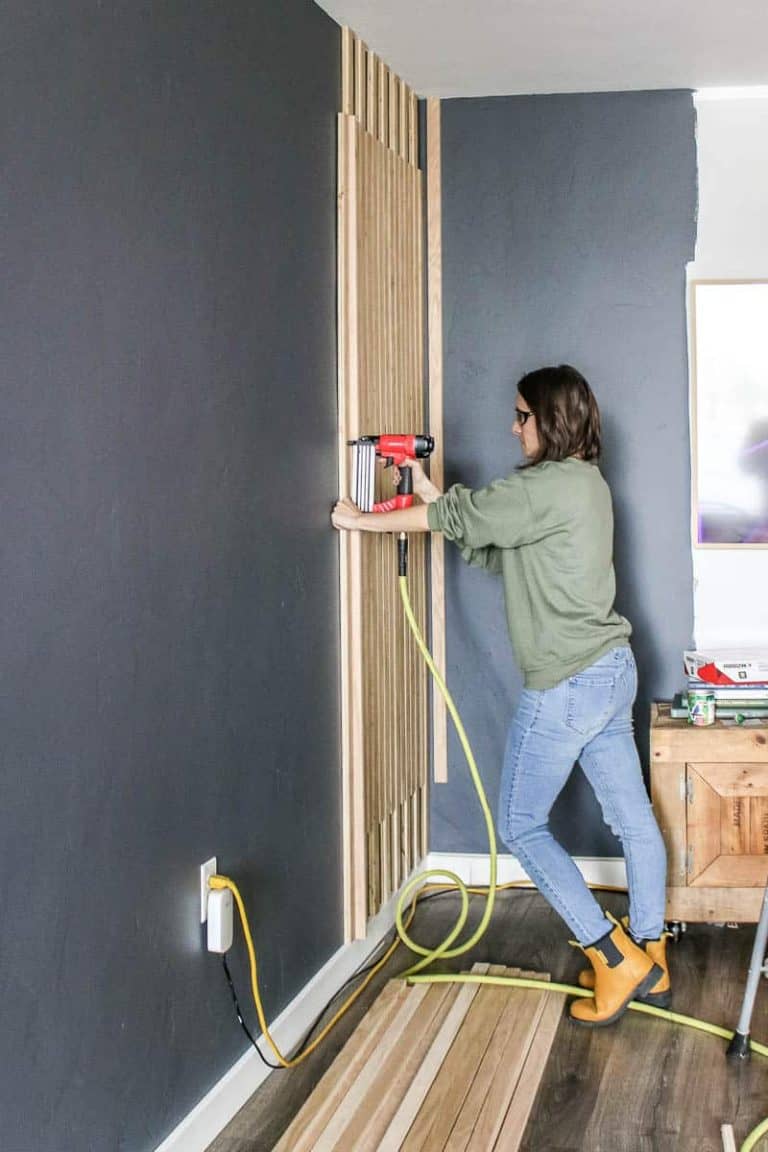 How To Install A DIY Slat Wall | Easy Modern Accent Wall Idea