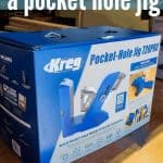 Kreg 720 pro pocket jig in a box with text overlay that says how to use a pocket hole jig