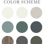 This whole house color scheme is perfect for a home with the modern boho look using cool tones with greens and glues and lots of neutral colors