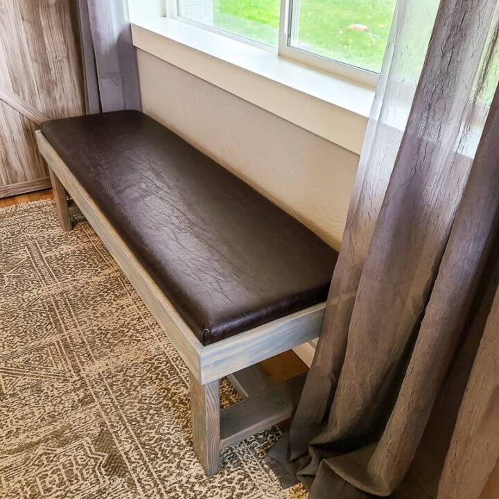 Easy Wood Bench with DIY Bench Cushion