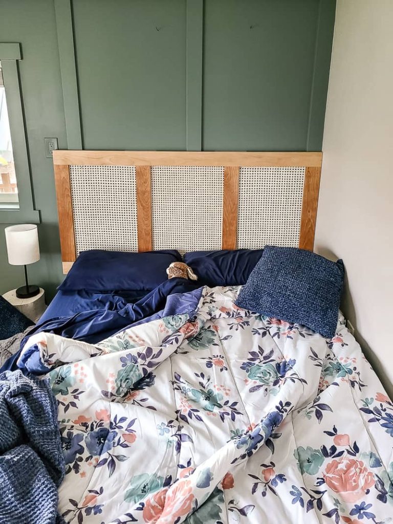 Diy cane deals webbing headboard
