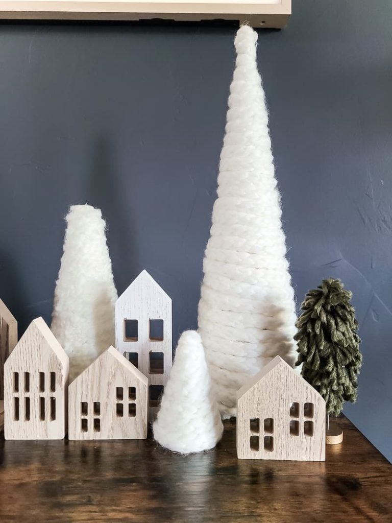 Easy Boho DIY Yarn Christmas Trees