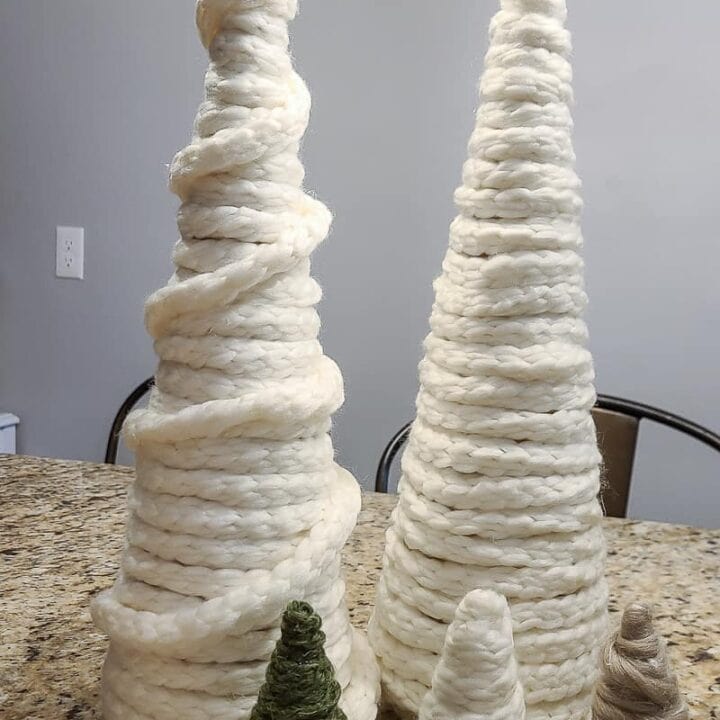 Boho DIY Yarn Christmas Trees