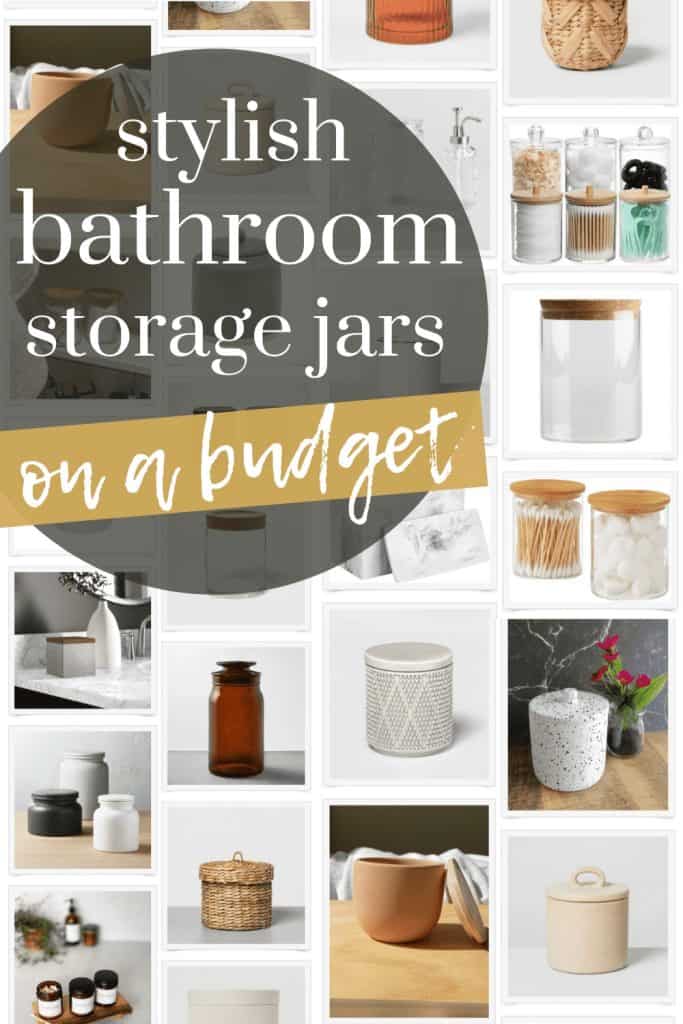 Used most commonly to store q-tips and cotton balls, the storage jars will help clear the clutter on your bathroom countertop! 
