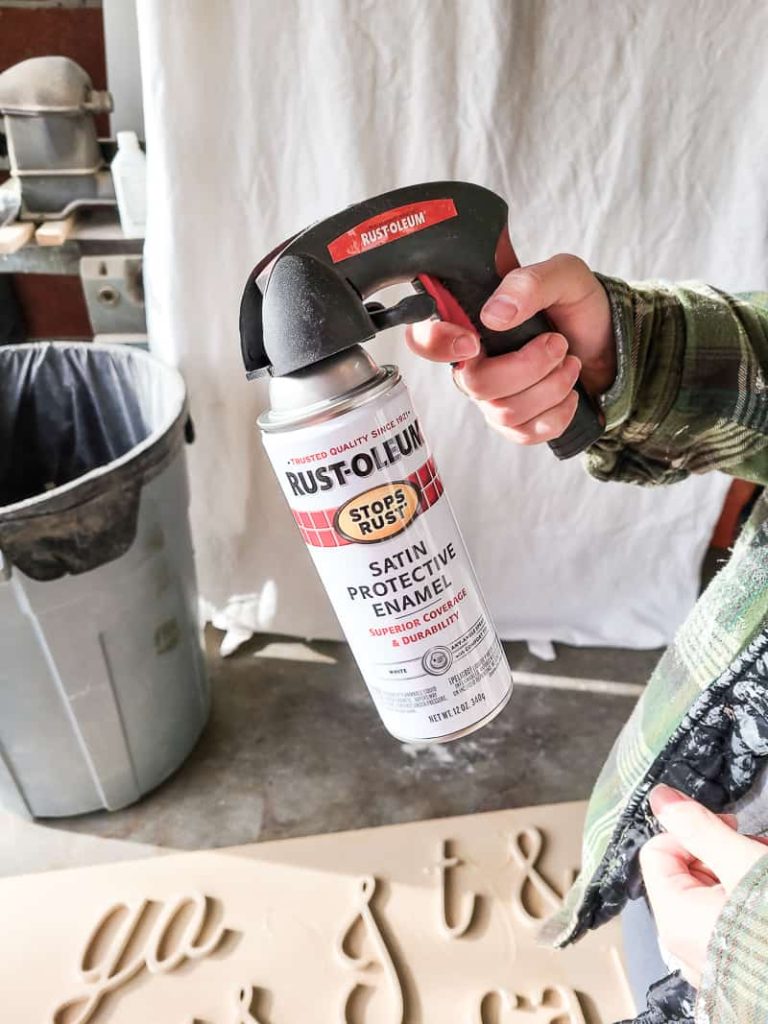 spray can with rustoleum comfort handle attached