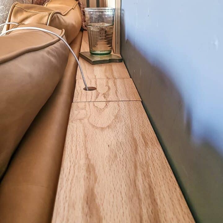 How To Build A Behind The Couch Table With Outlet Making Manzanita