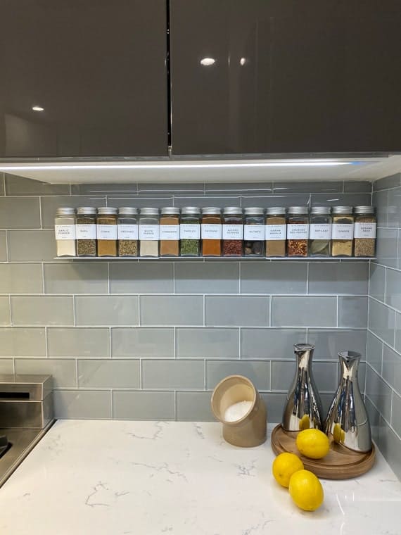 KitchenArt Gray Kitchen Spice Racks