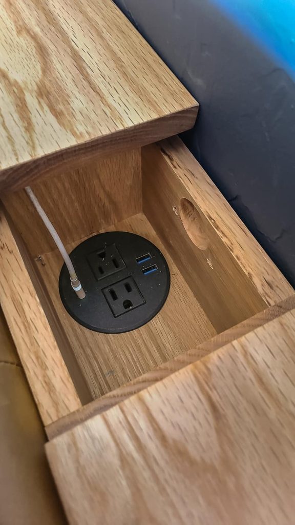 Diy Behind The Couch Table With Outlet