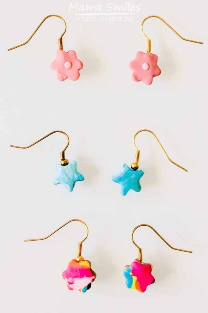 Three sets of polymer clay earrings