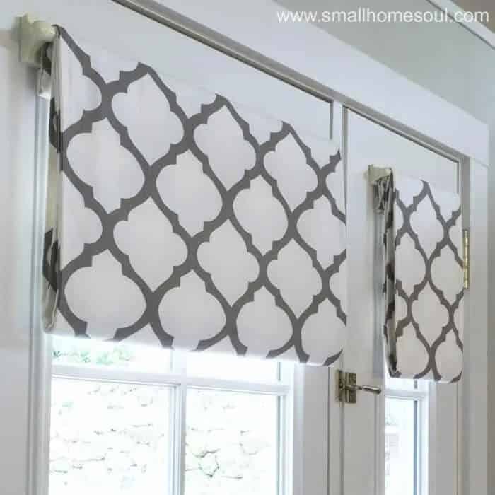 curtain panels hanging on a french door
