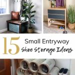 Looking for small entryway shoe storage ideas? If you're wondering where to put your shoes in your entryway, get inspired with these ideas!