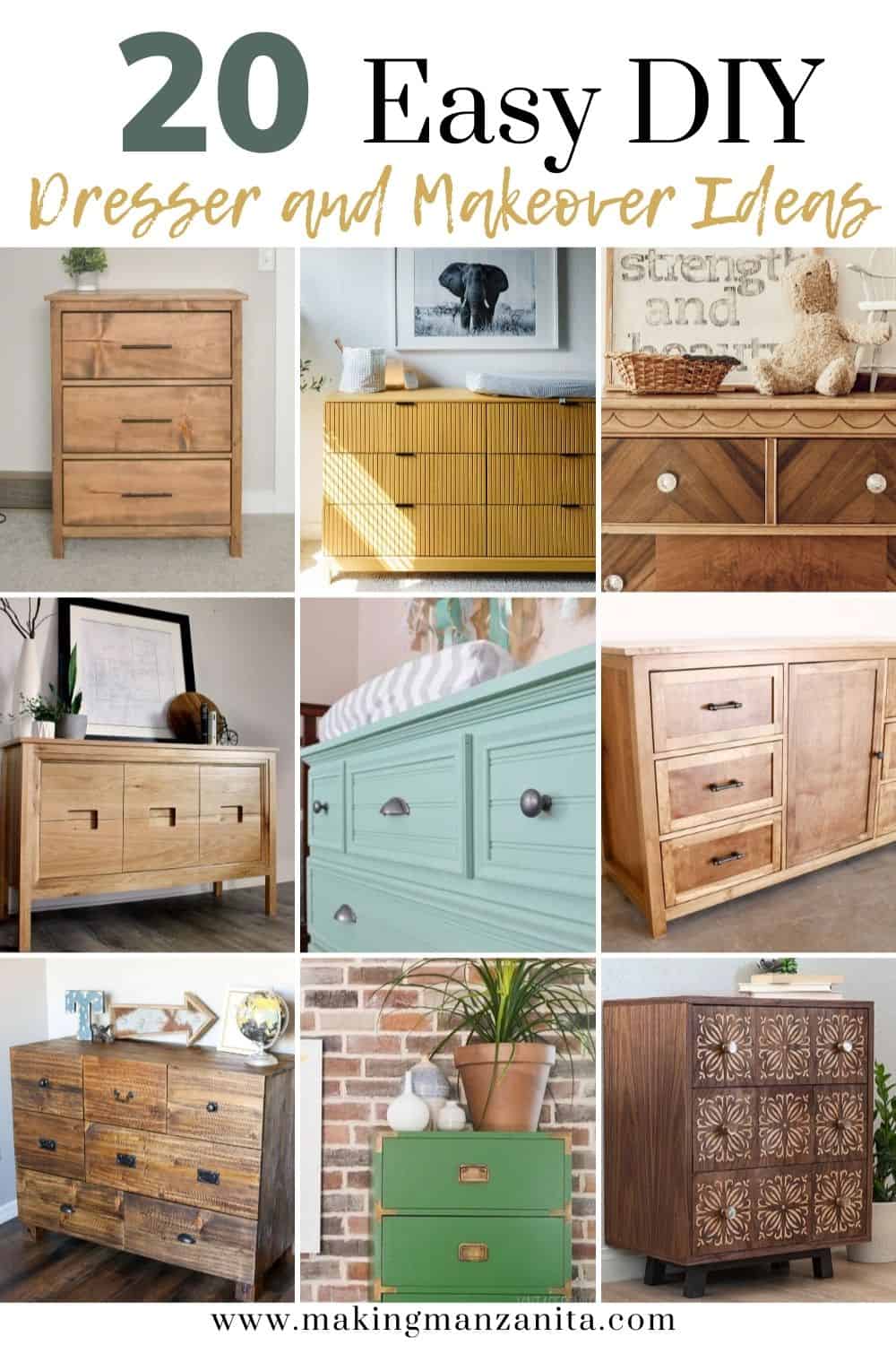 20 Easy DIY Dresser and Makeover Ideas - Making Manzanita