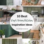 Green is IN for kitchens! From a kitchen with dark green cabinets to a green kitchen island, check out these dark green kitchen ideas!