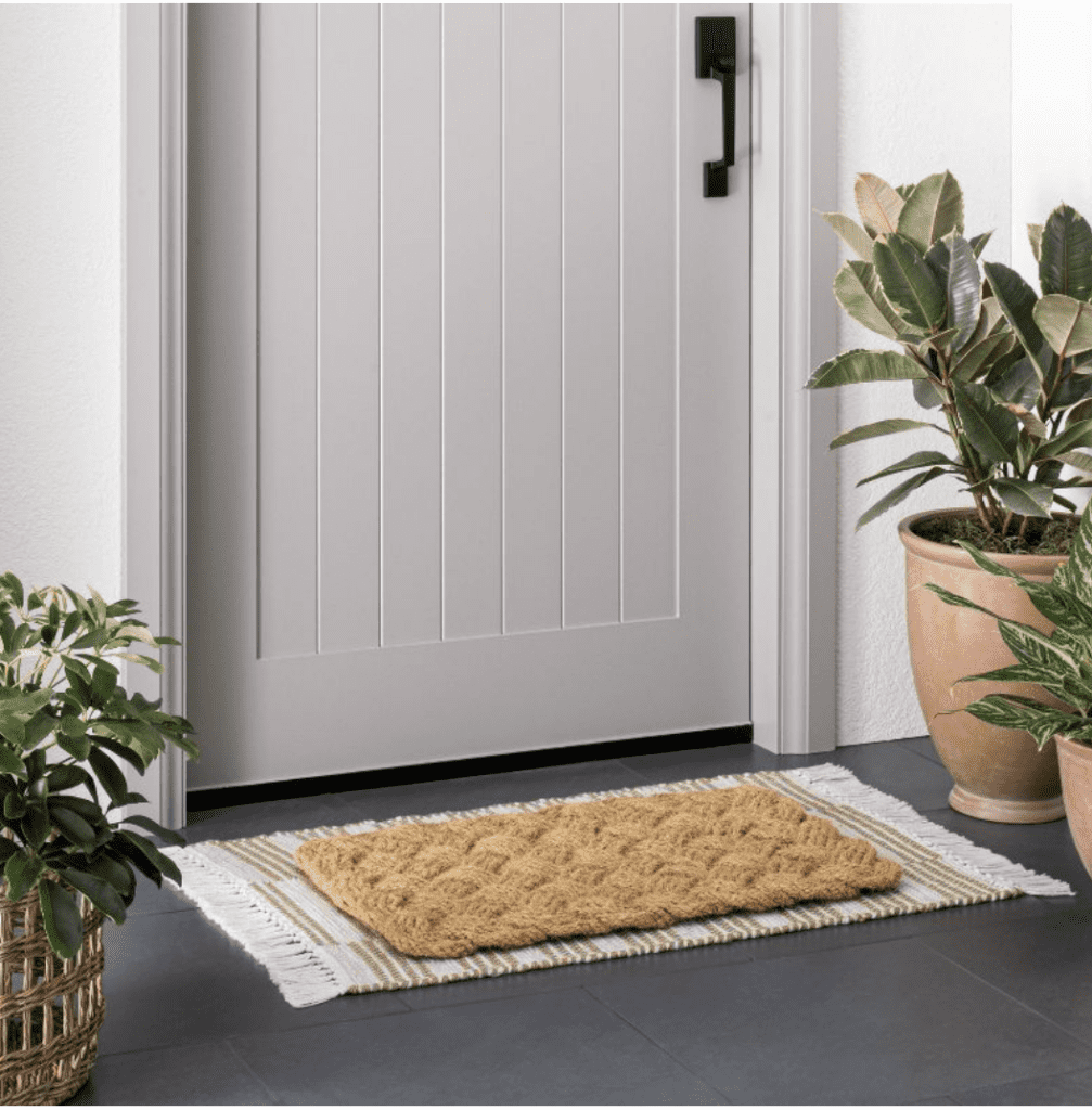 Welcome mat indoor rug Outside door mats Forrest entry mat Front