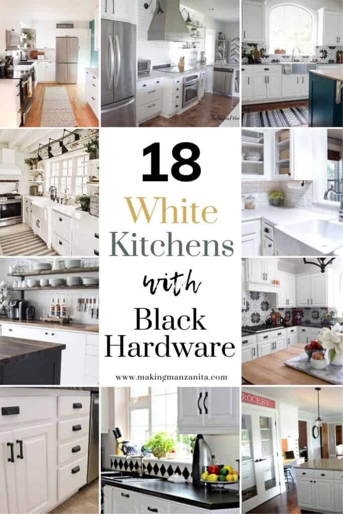If you love a kitchen with white cabinets, you definitely need to pull in some black hardware for a good contrast. Get inspired with these 18 kitchens!
