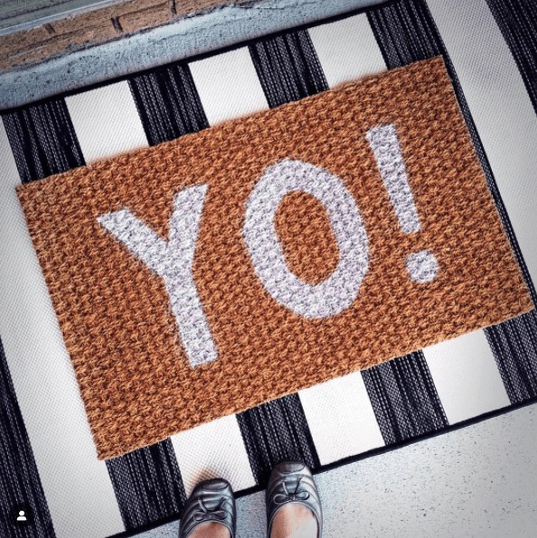  YO! painted doormat from Madness N Method