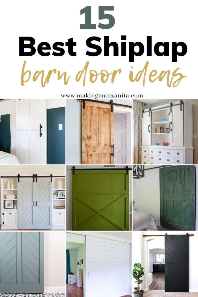 Do you love shiplap and barn doors? You're in luck! Today we are sharing 15+ gorgeous DIY shiplap barn door ideas!