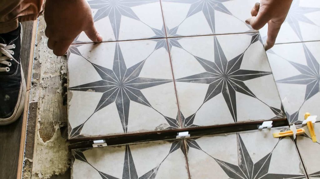 laying large format tiles