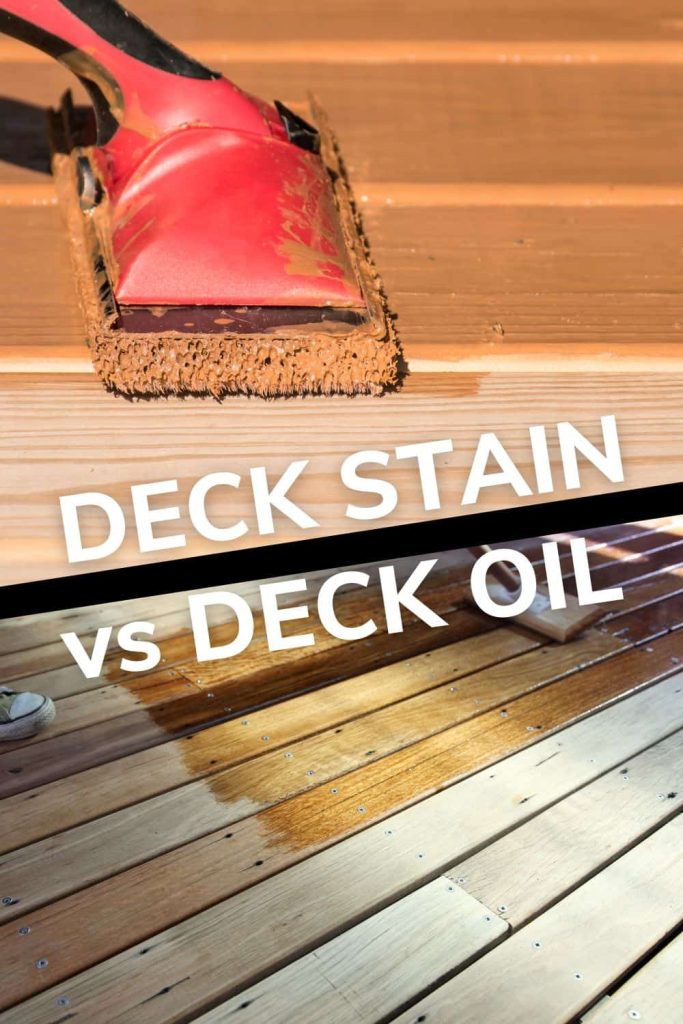 Overall, the biggest difference between decking oil or stain is that decking oil is a penetrating finish and stain is a surface-laying finish.  Oil will penetrate into the wood to provide deeper protection and still allows the wood to 