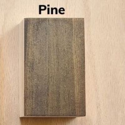 Piece of pine wood stained with Minwax Dark Walnut