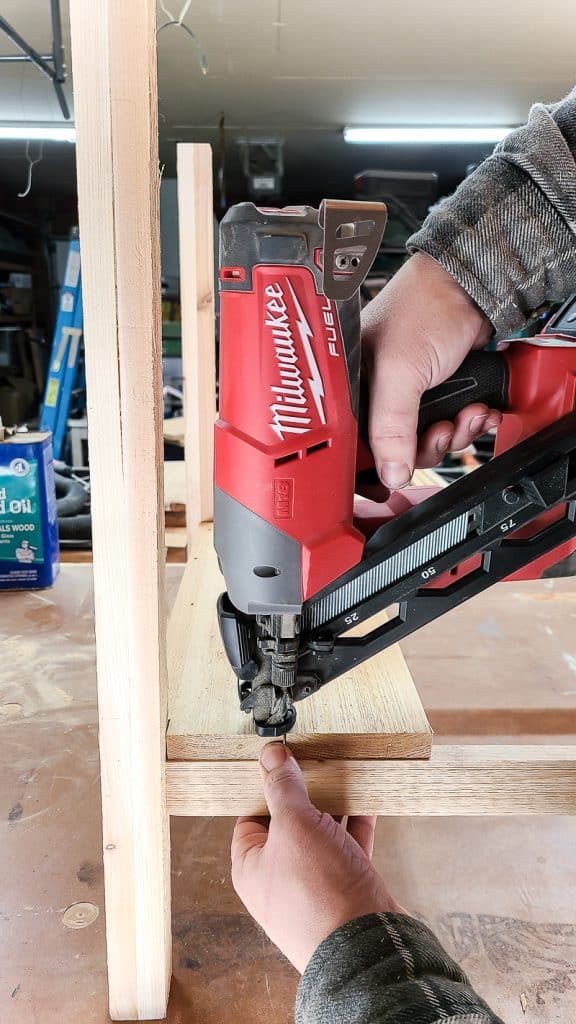 Assemble using pre-drilled pocket holes for added precision.
