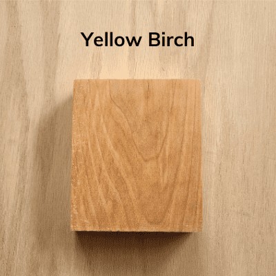 Out of all of the tests, yellow birch showed much more yellowish and orange tints after staining with Weathered Oak. 