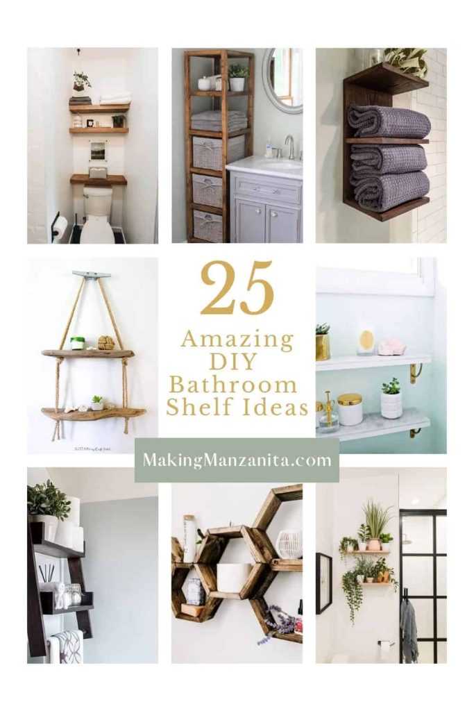 Bathroom Shelf Ideas: 15 Clever DIY Bathroom Shelves for Bathroom Storage -  DIY Decor Mom