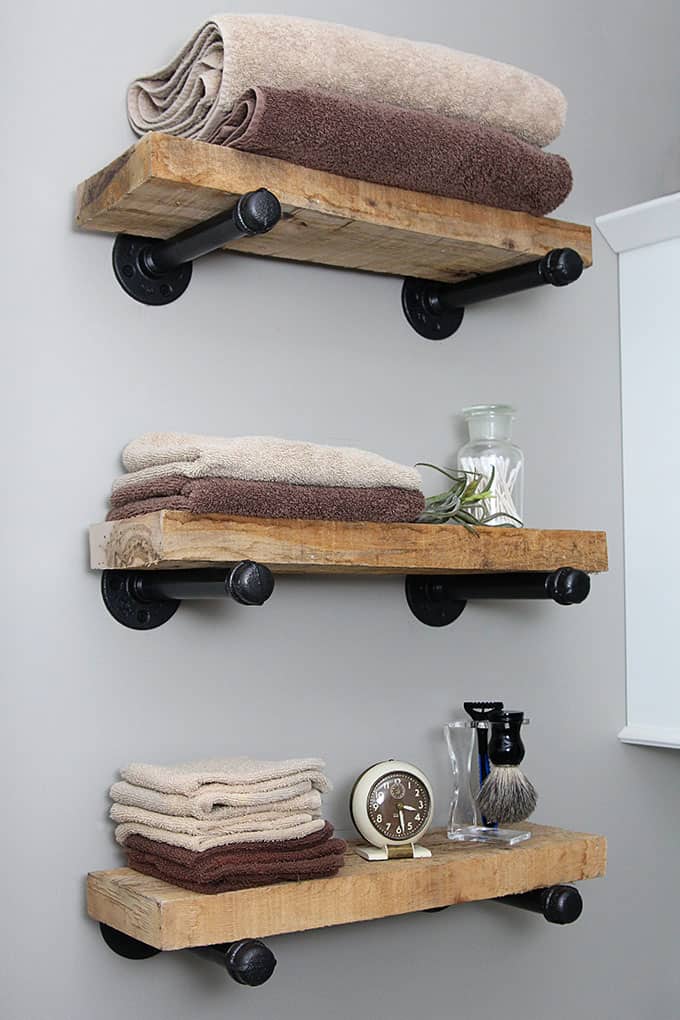 24 Awesome DIY Bathroom Shelf Ideas - Making Manzanita