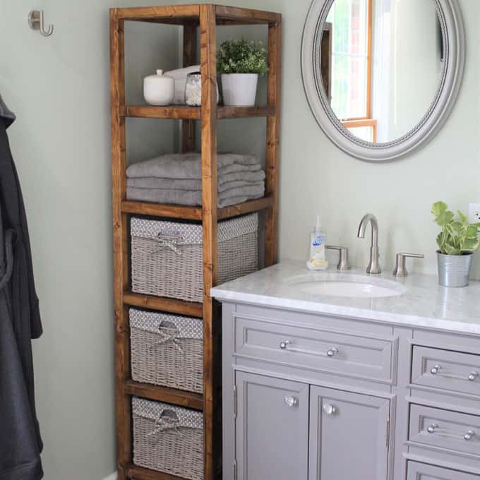 Attempt your hand at one of these Do It Yourself bathroom shelves