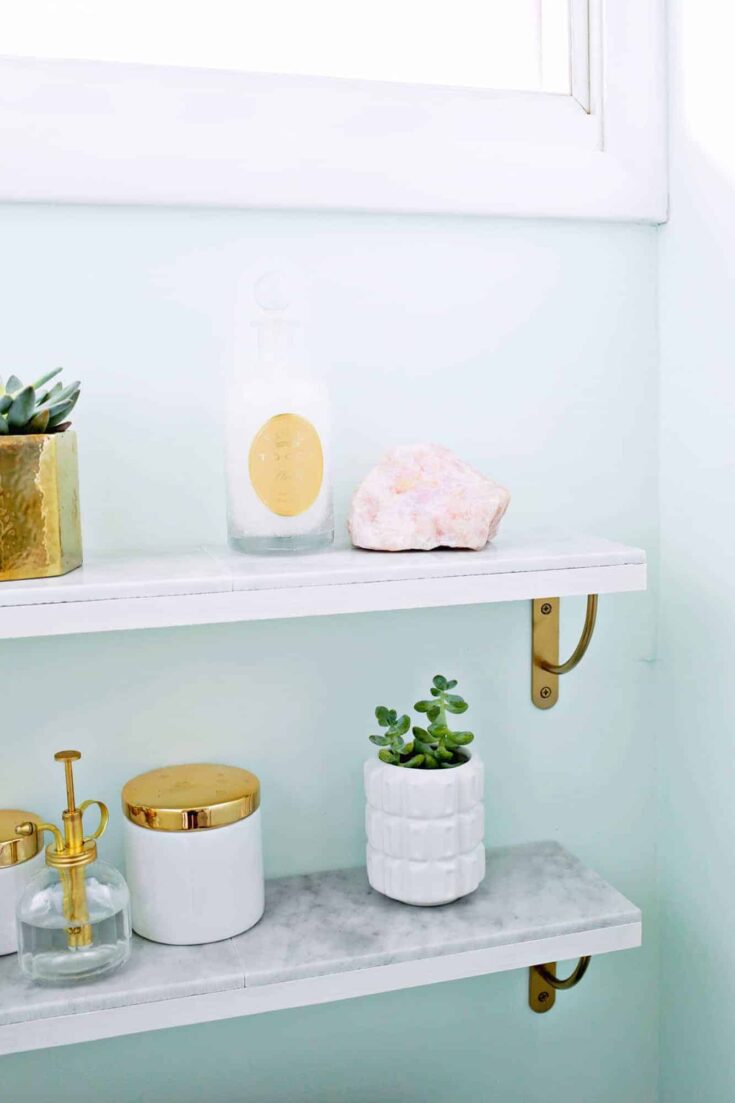 24 Awesome DIY Bathroom Shelf Ideas - Making Manzanita