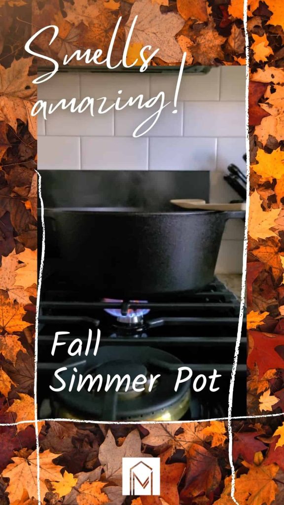 This Fall Simmer Pot recipe smells amazing! Using Orange peels, a sliced apple, rosemary, cinnamon sticks, and vanilla - we created the fall smell throughout our home with this stovetop potpourri! 