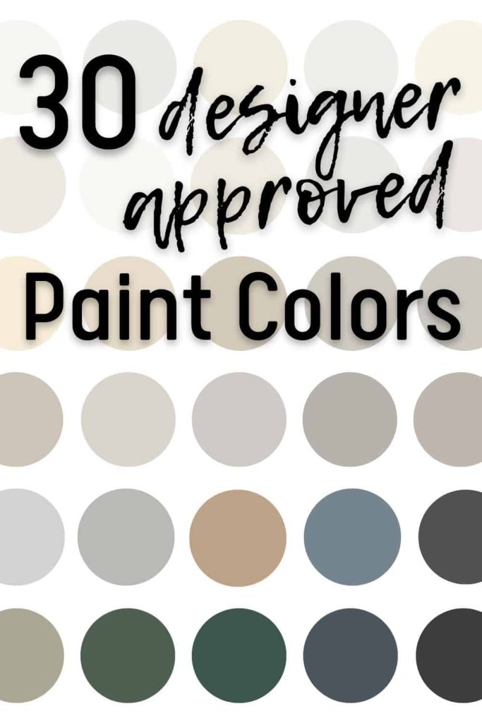 If you're struggling to choose the right paint color, you'll love how things are narrowed down with these 30 designer approved paint colors
