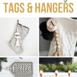 Get or make fun Boho stocking tags or holders for the Christmas stockings!