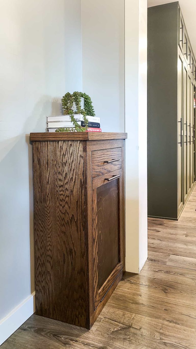 DIY Trash Can Cabinet with Free Plans