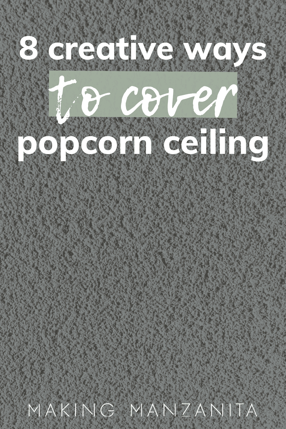 Do you have heavily textured or popcorn ceilings you want to cover? In this guide, we will outline how to cover popcorn ceiling and the cheapest way to do it. No scraping is required!