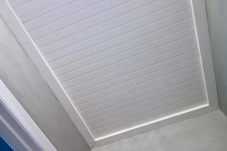 covering popcorn ceilings with beadboard sheets