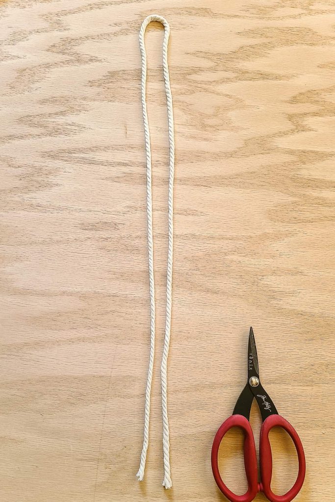 Macrame cord double to meet end to end