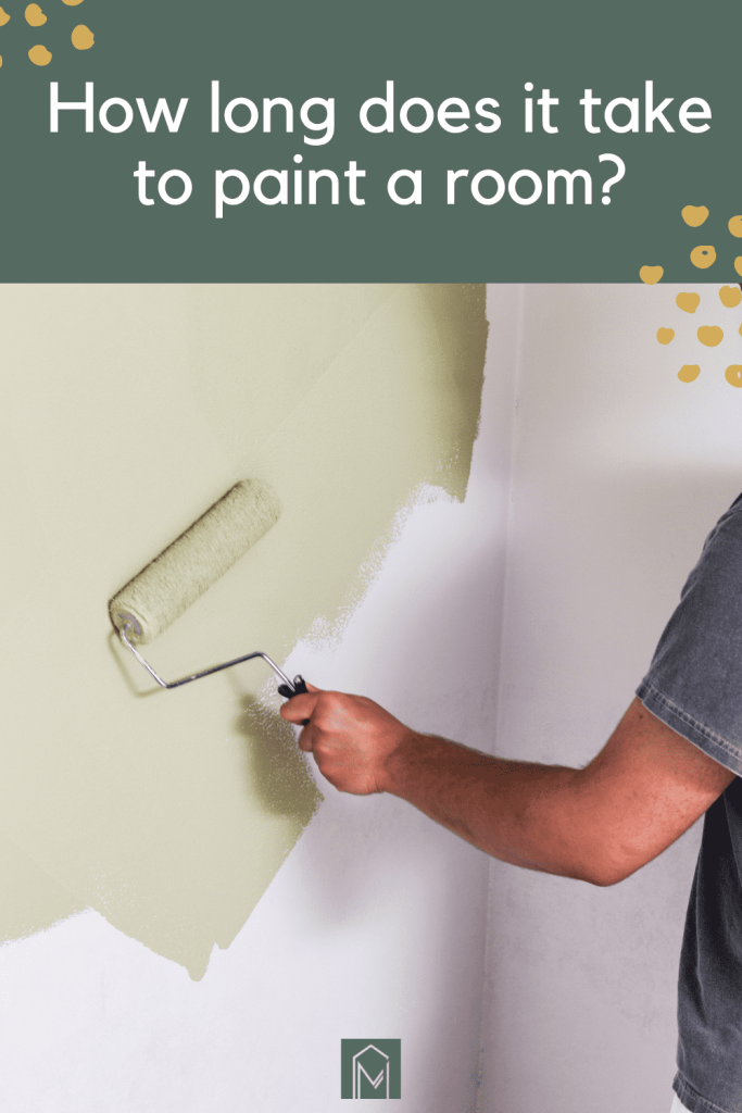 Image of man painting a wall with text overlay 