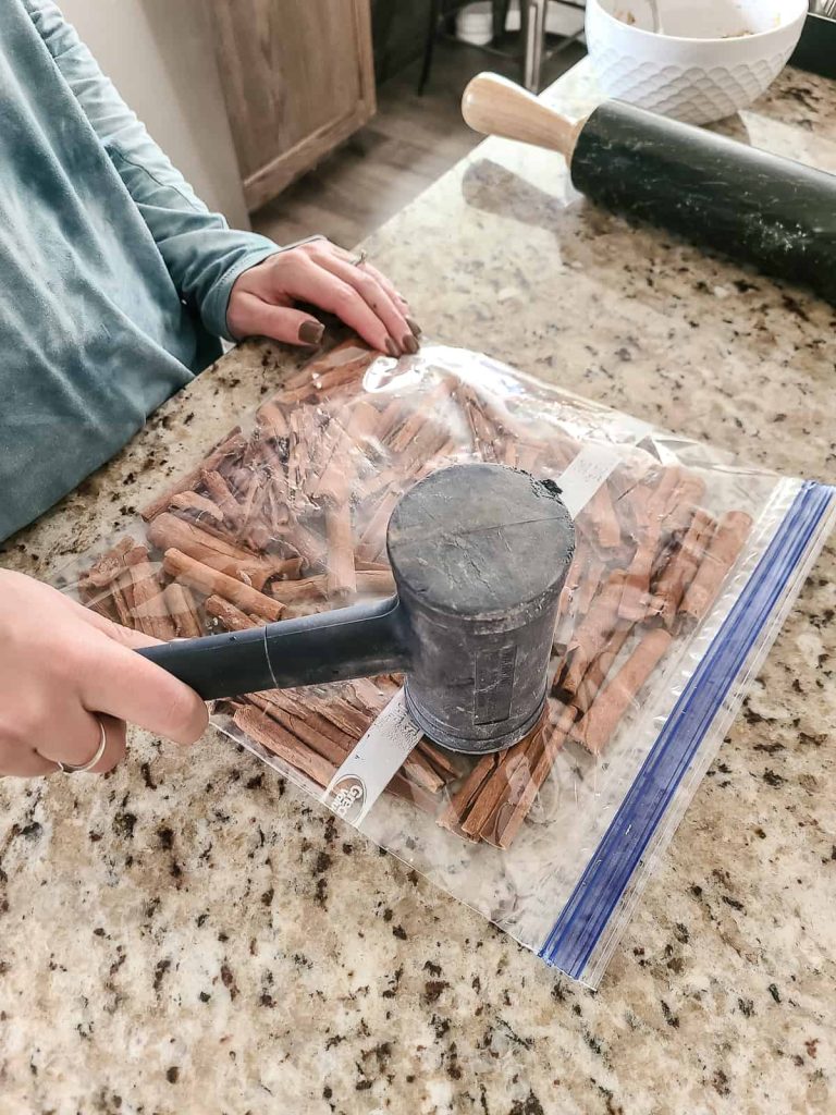 Cinnamon sticks are essential for mulling spices and using a mallet to crush them for enhanced flavor