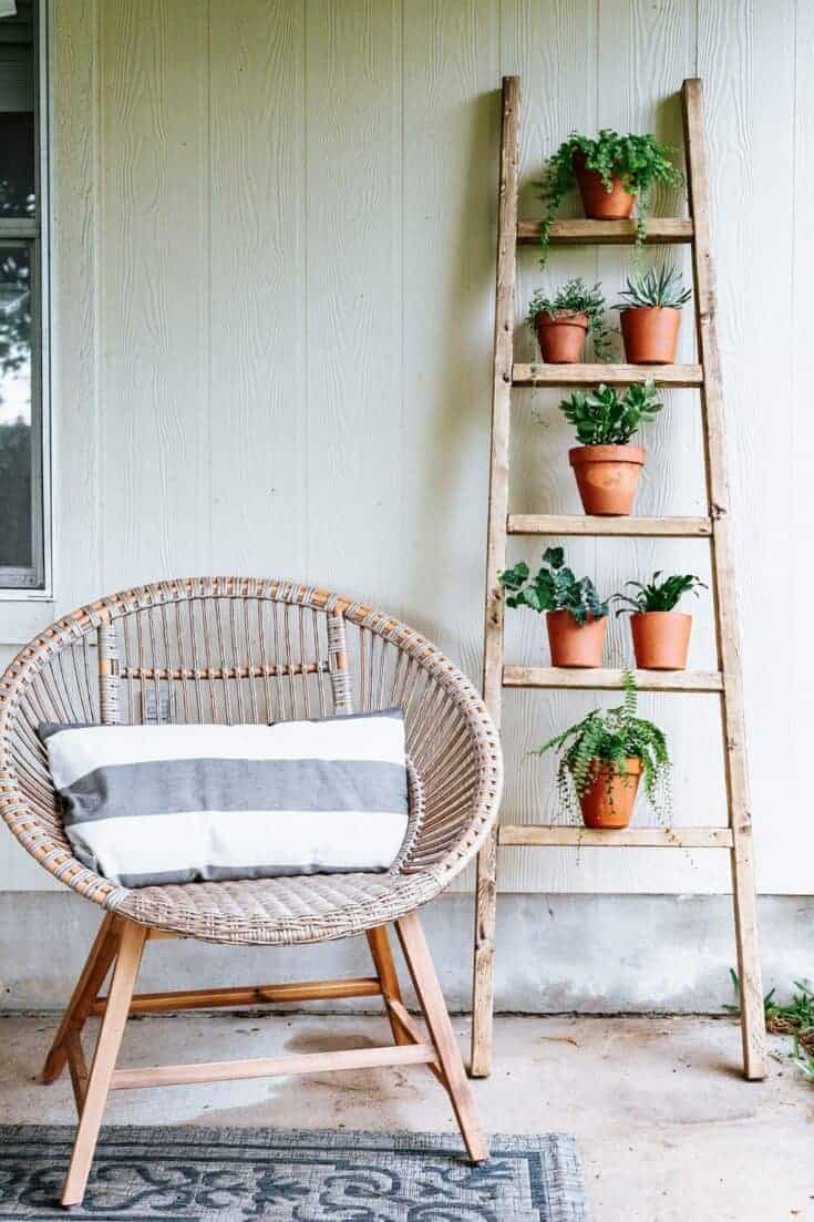 Boho Style Blanket Ladder for Bedroom Decor