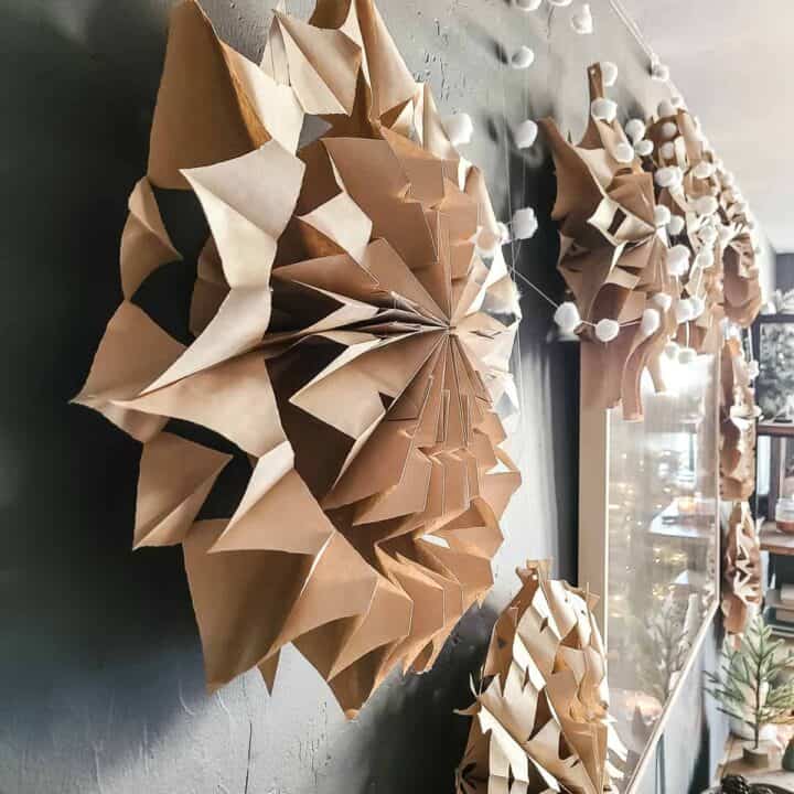 How To Make Paper Bag Snowflakes