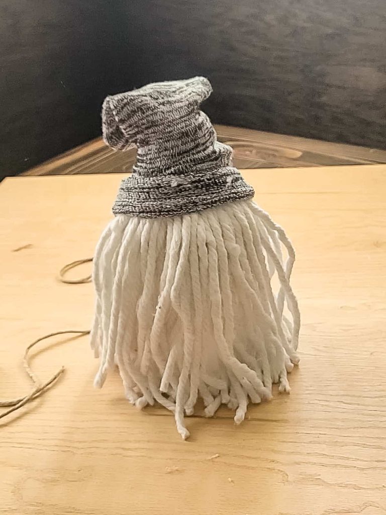 gray sock for gnome hat