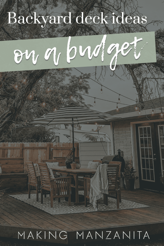If you're looking for ways to update your deck area in your backyard, you'll love these backyard deck ideas on a budget